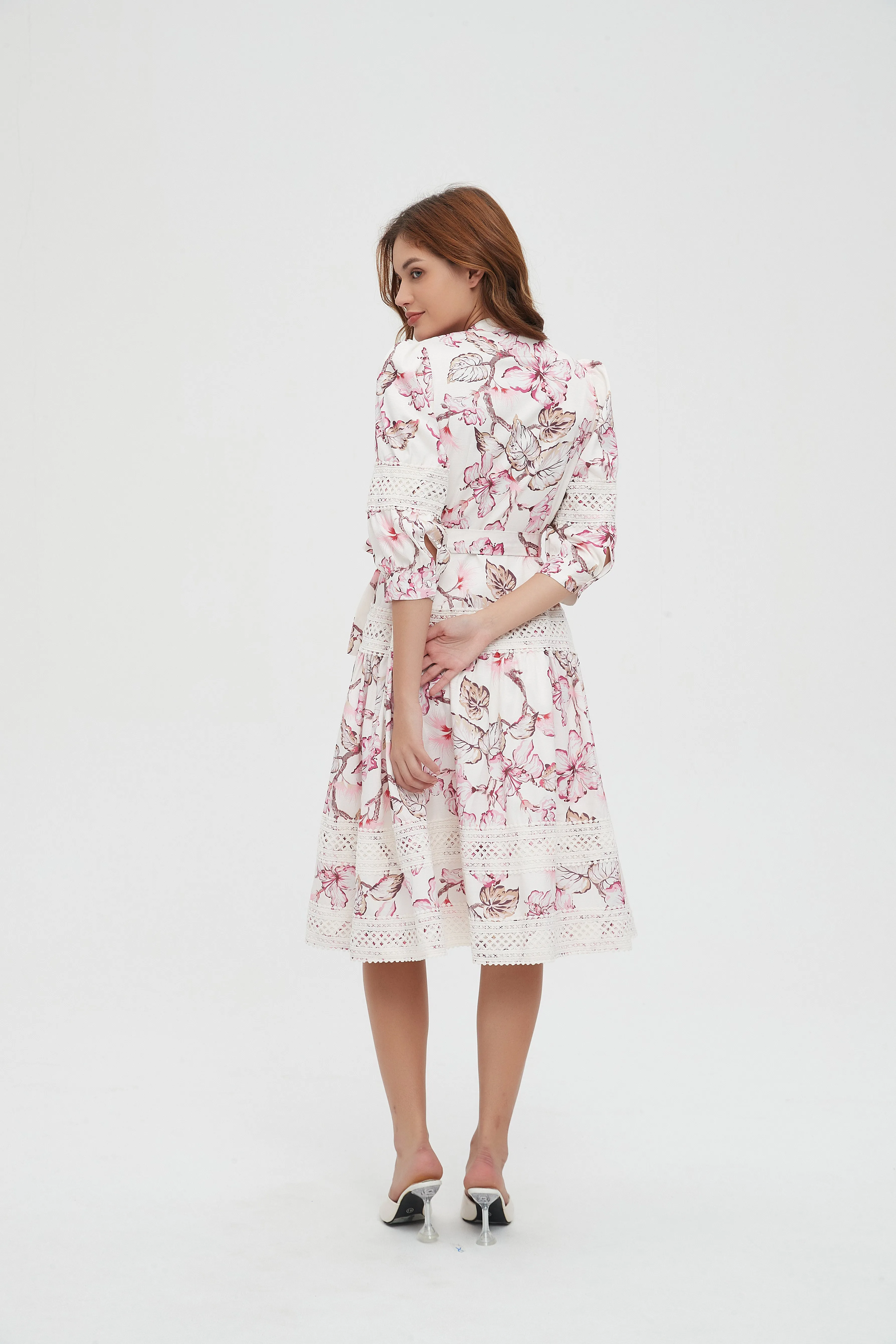 BELLAROSA FLORAL & LACE DRESS byMM