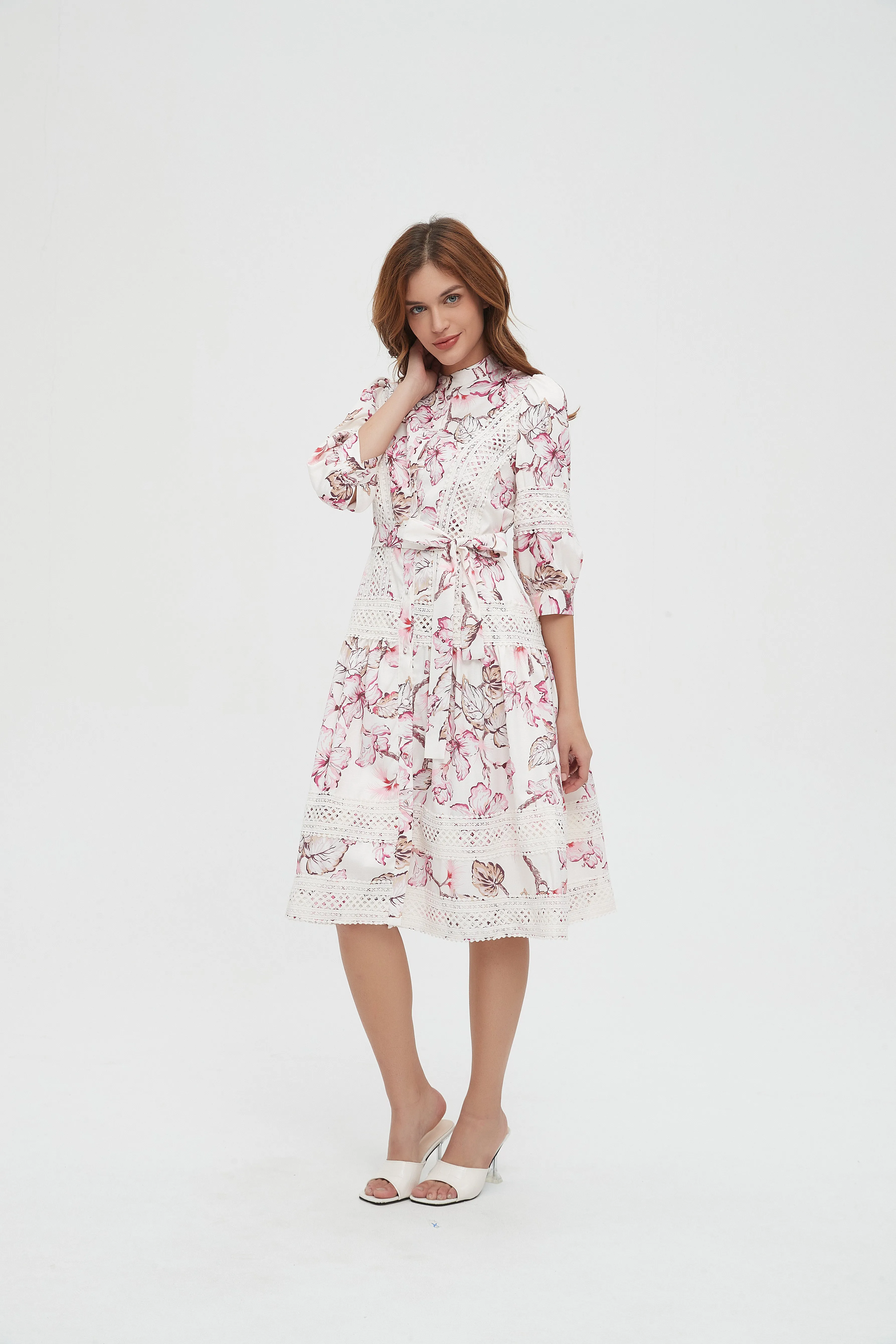 BELLAROSA FLORAL & LACE DRESS byMM