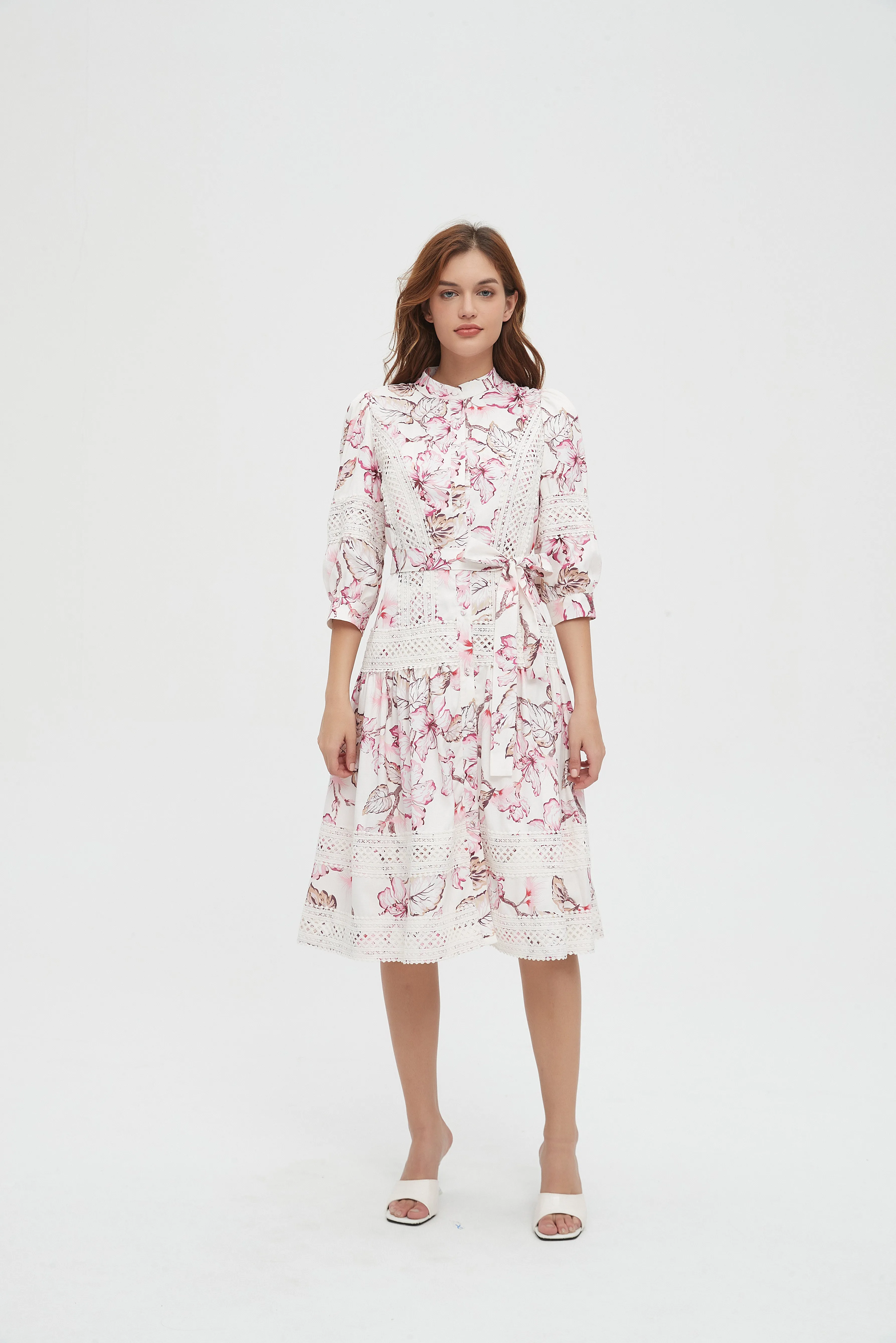 BELLAROSA FLORAL & LACE DRESS byMM