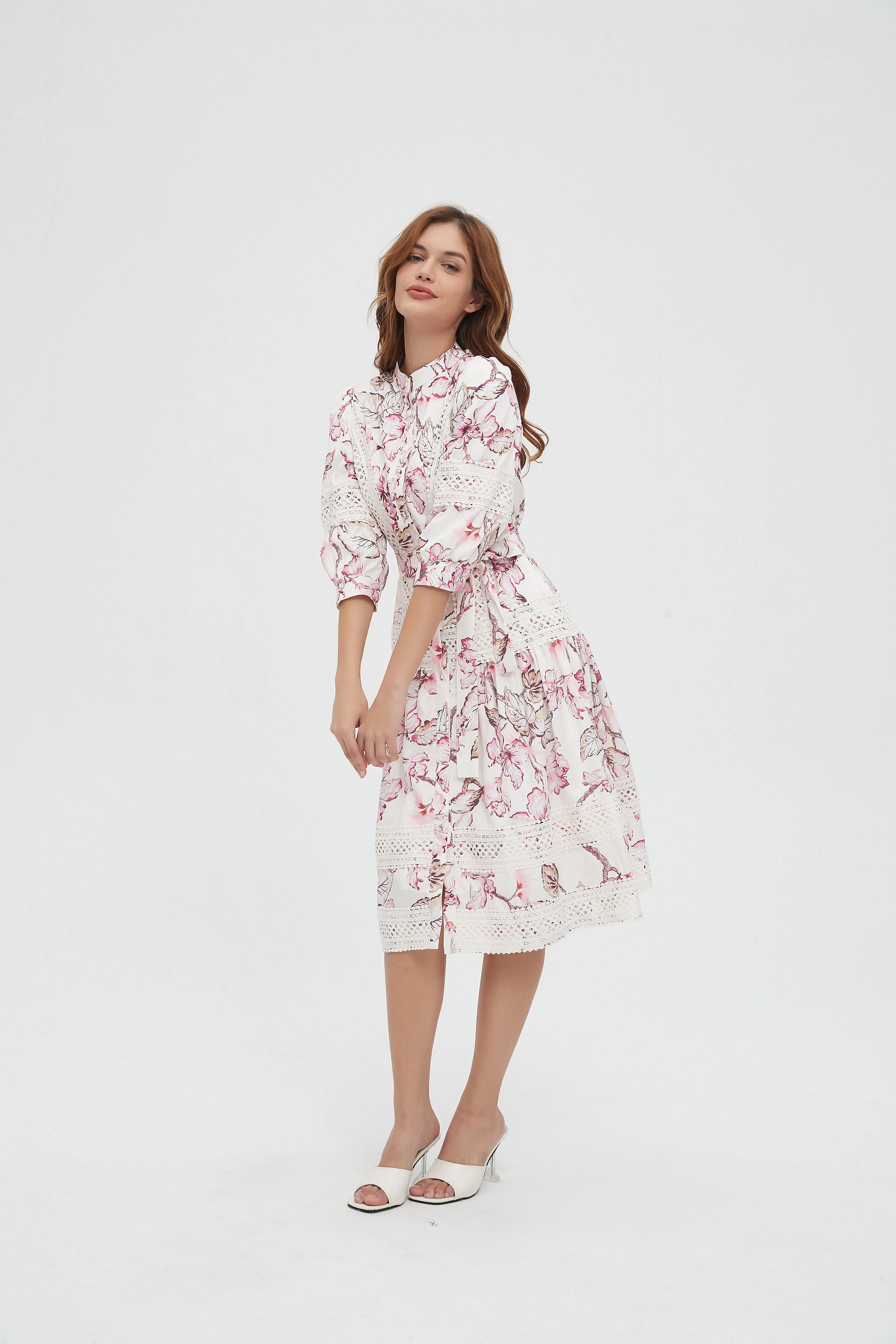 BELLAROSA FLORAL & LACE DRESS byMM