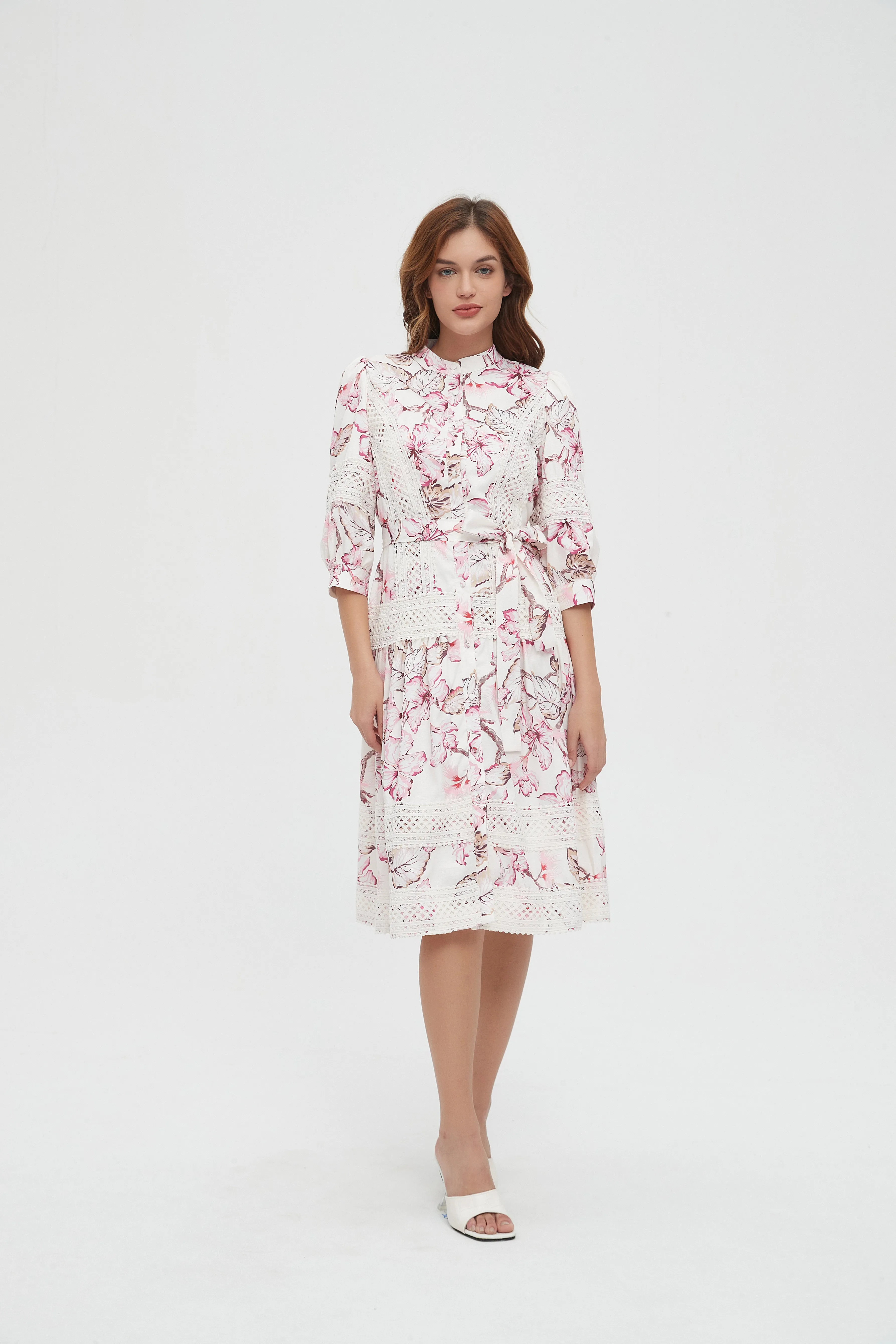 BELLAROSA FLORAL & LACE DRESS byMM