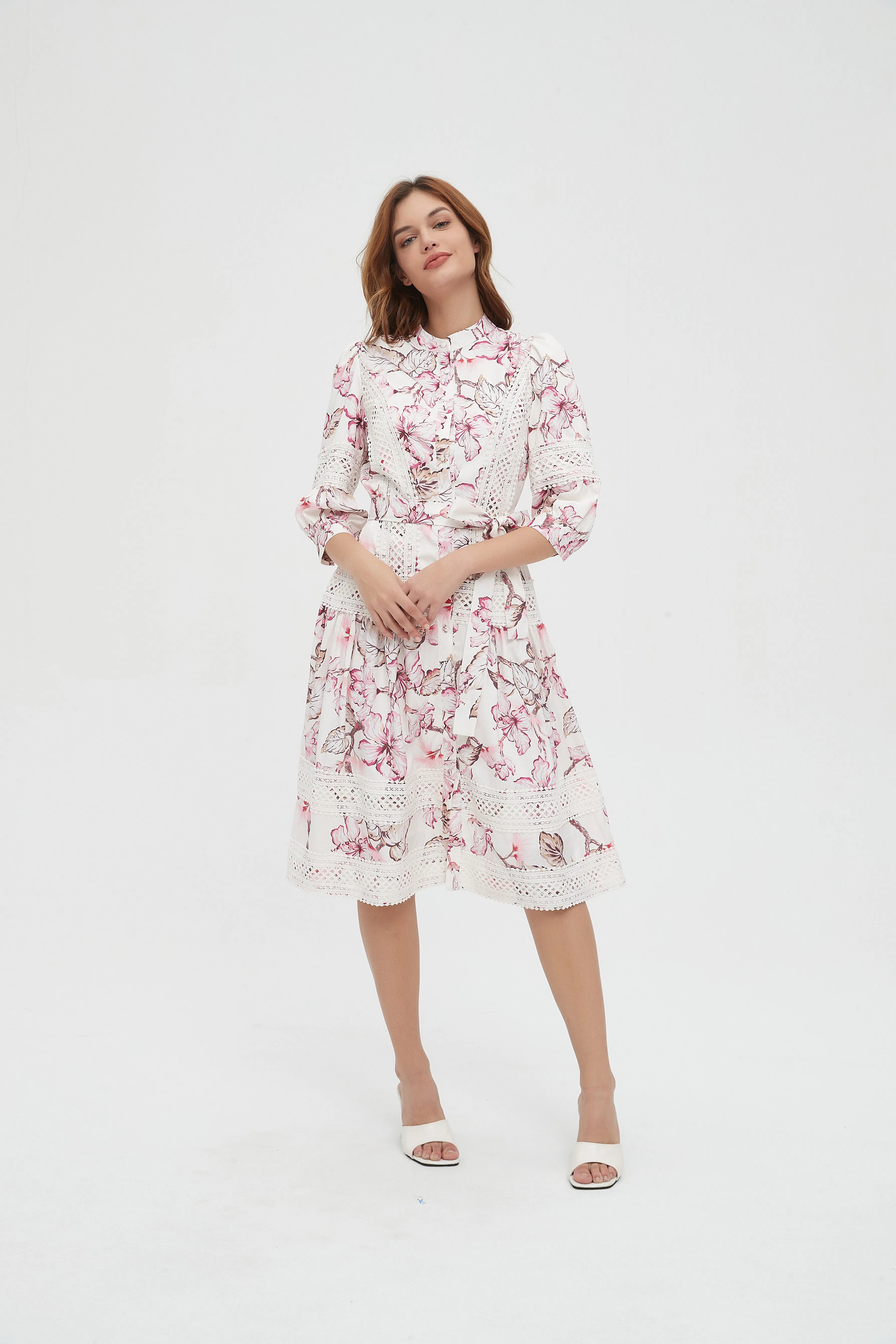 BELLAROSA FLORAL & LACE DRESS byMM