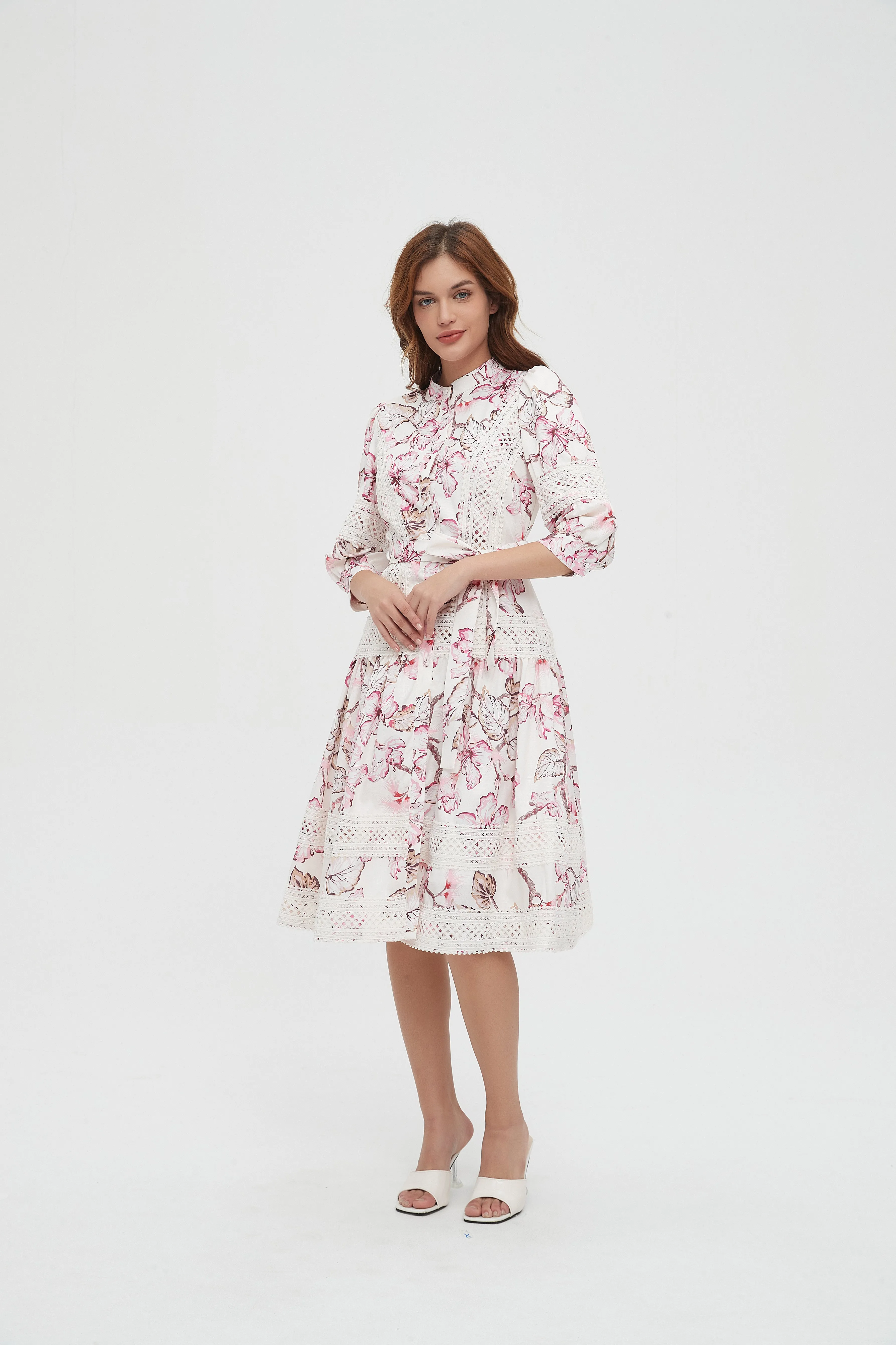 BELLAROSA FLORAL & LACE DRESS byMM