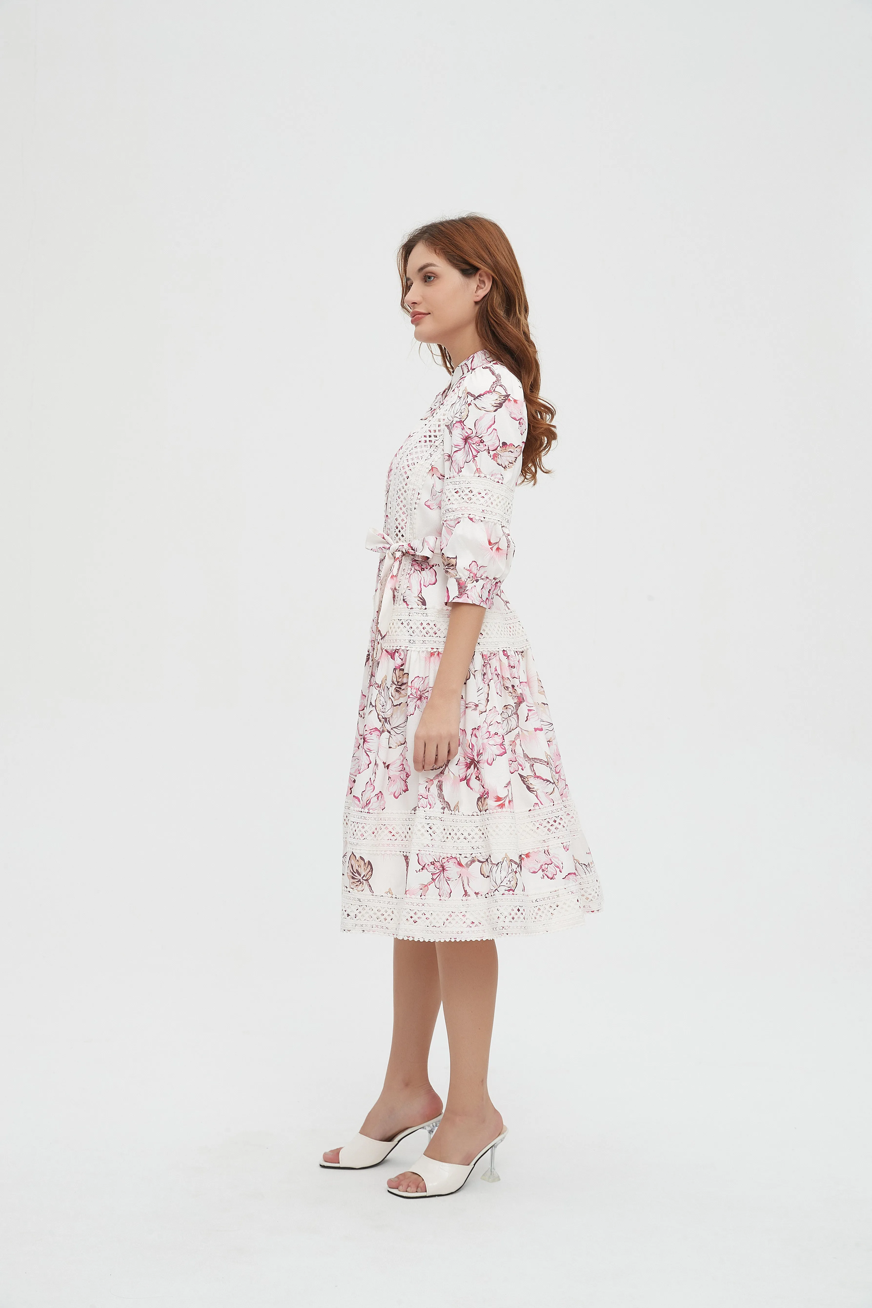 BELLAROSA FLORAL & LACE DRESS byMM