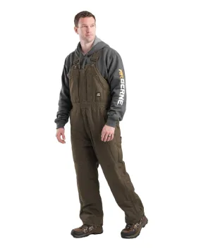 Berne Apparel Mens Heartland Insulated Duck Olive Duck 100% Cotton Bib Overall