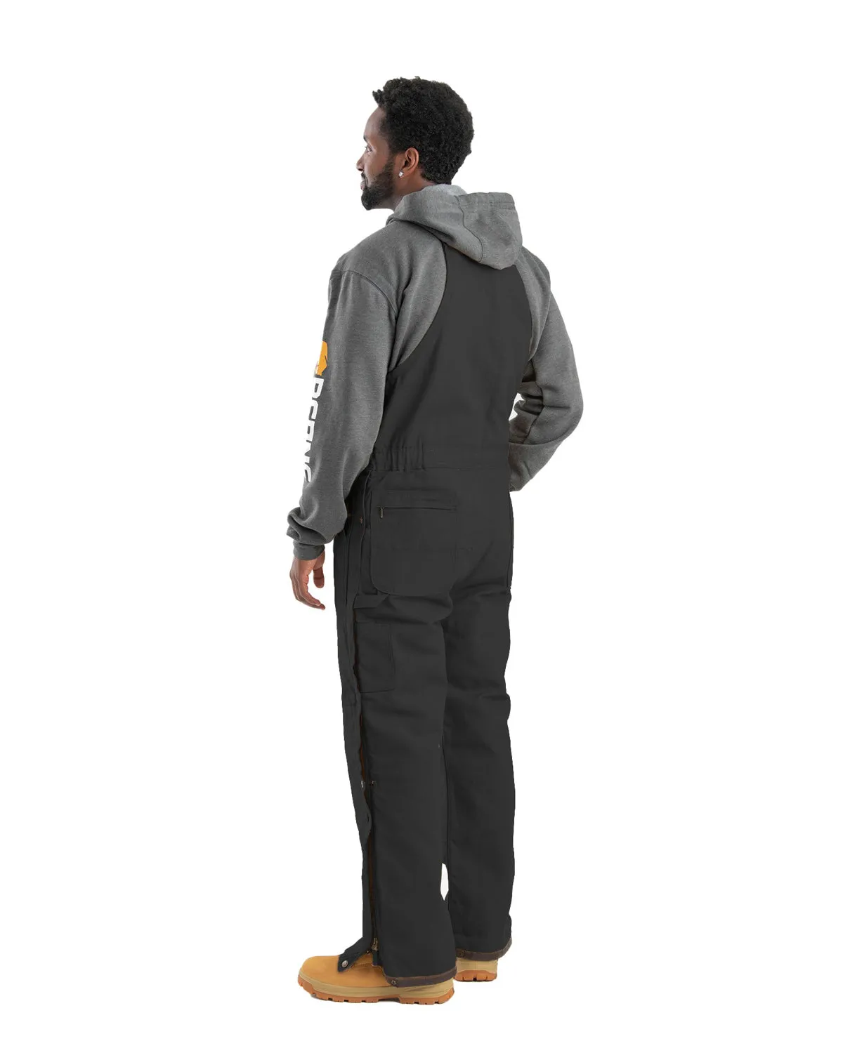 Berne Apparel Mens Heritage Insulated Duck Black 100% Cotton Bib Overall