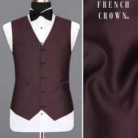 Bistre Wine Solid Waistcoat