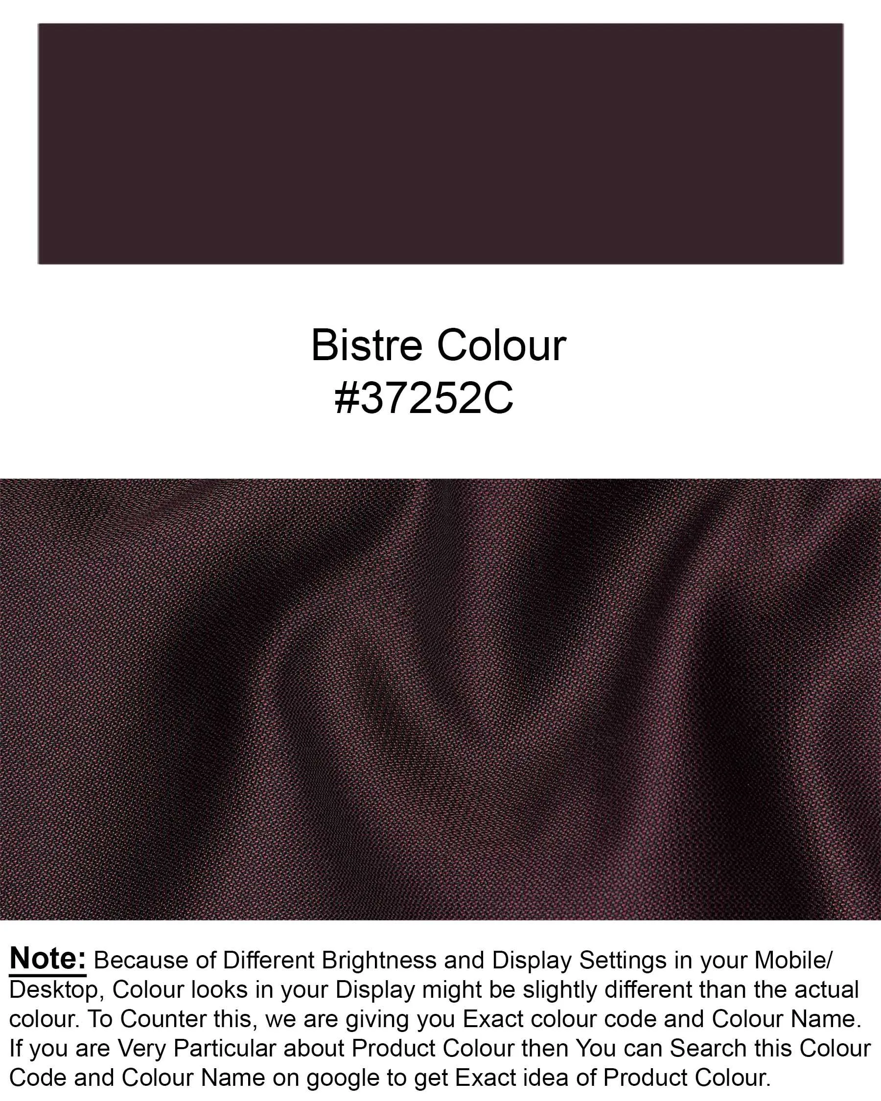 Bistre Wine Solid Waistcoat