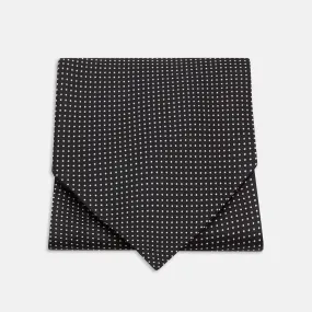 Black and White Mini Spot Silk Ascot Tie