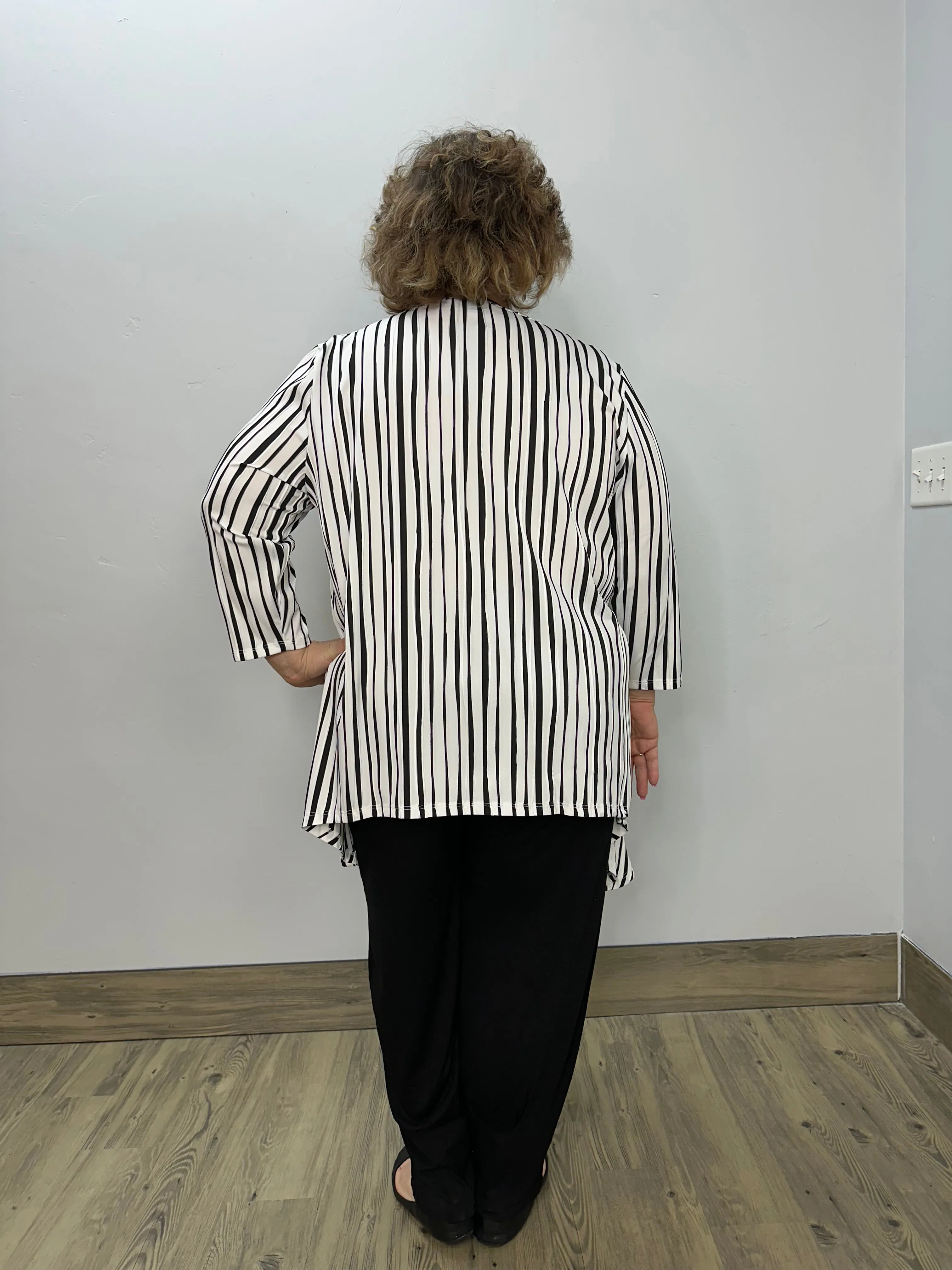 Black and White Stripe Dre Tunic