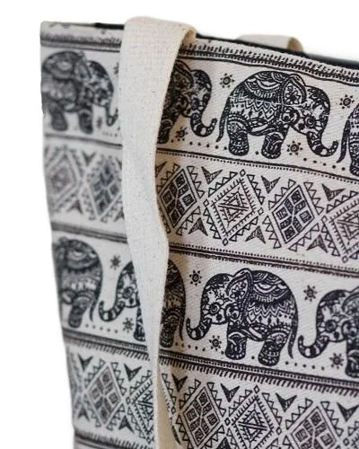 Black Elephant Tote Bag