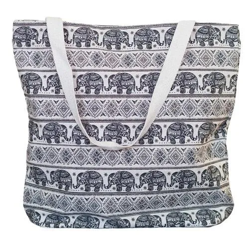 Black Elephant Tote Bag