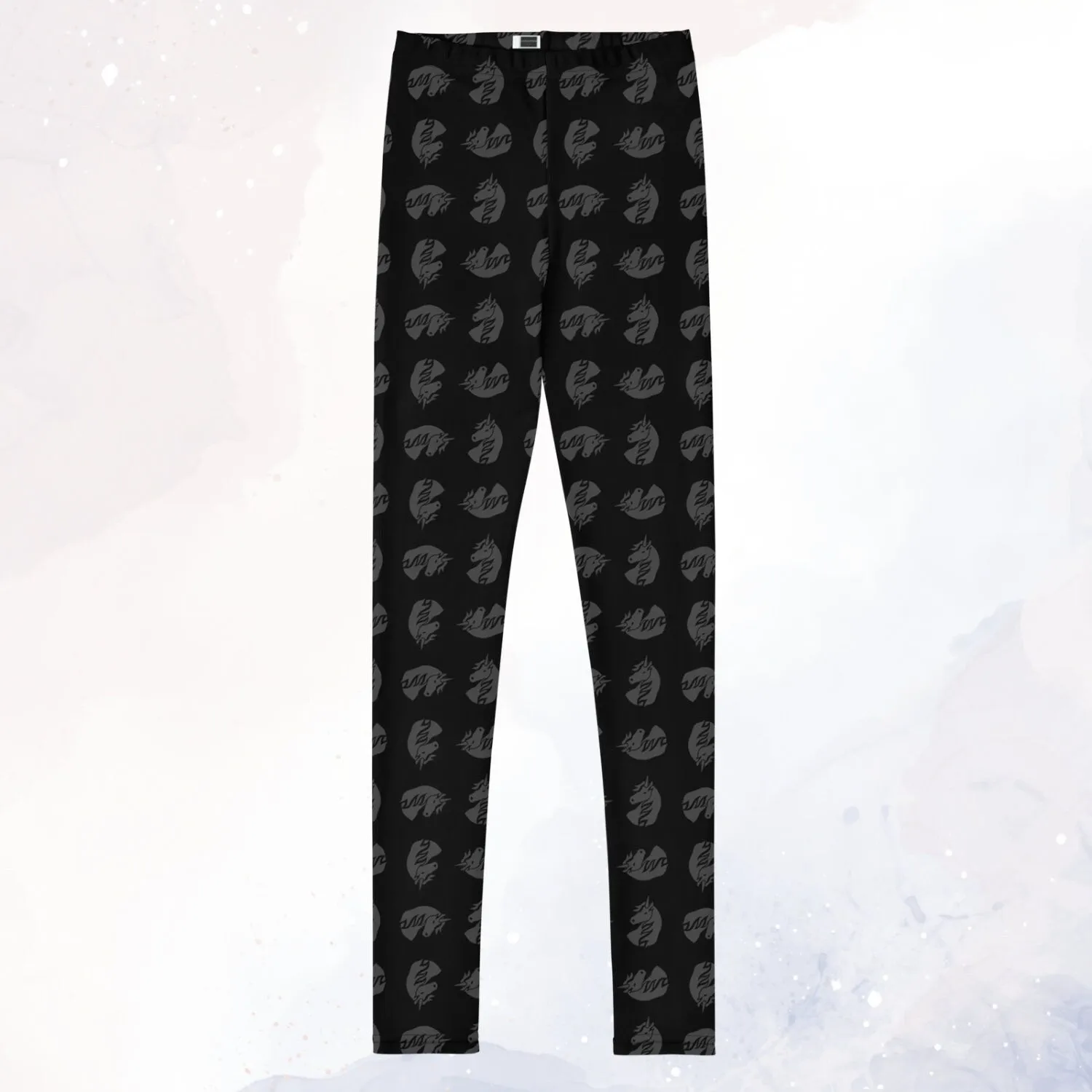 Black Unicorn Youth Leggings