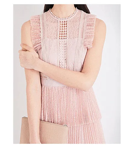 Blush Anouk Frill Pleated Lace Dress