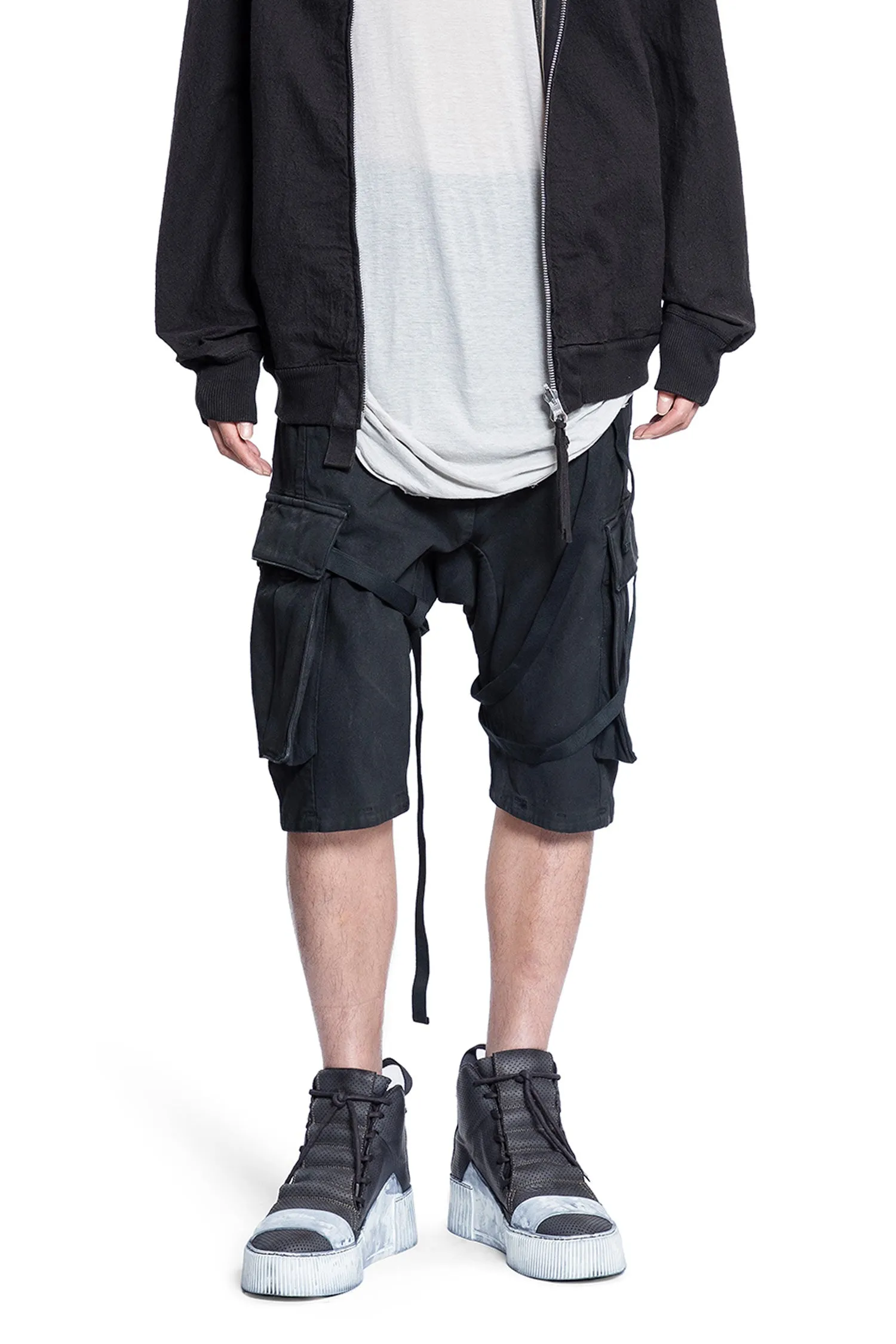 BORIS BIDJAN SABERI MAN BLACK SHORTS & SKIRTS