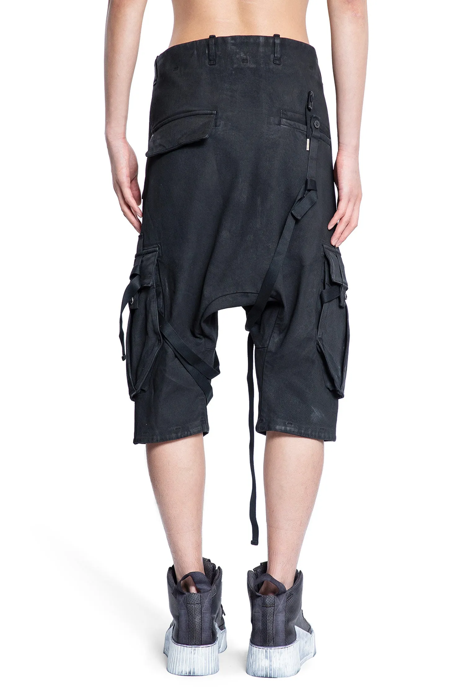 BORIS BIDJAN SABERI MAN BLACK SHORTS & SKIRTS