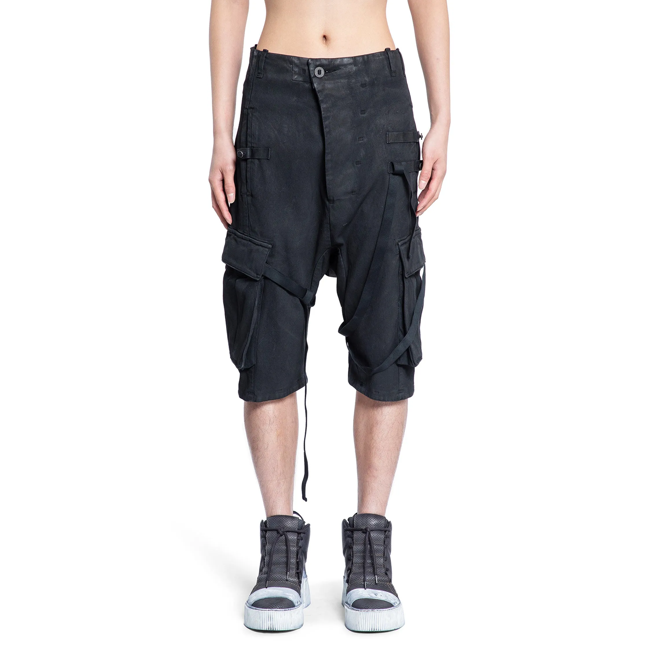 BORIS BIDJAN SABERI MAN BLACK SHORTS & SKIRTS