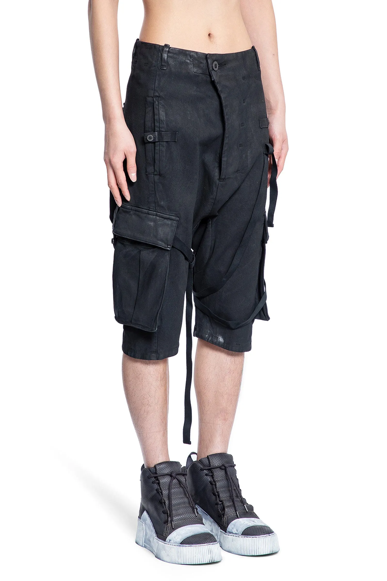 BORIS BIDJAN SABERI MAN BLACK SHORTS & SKIRTS