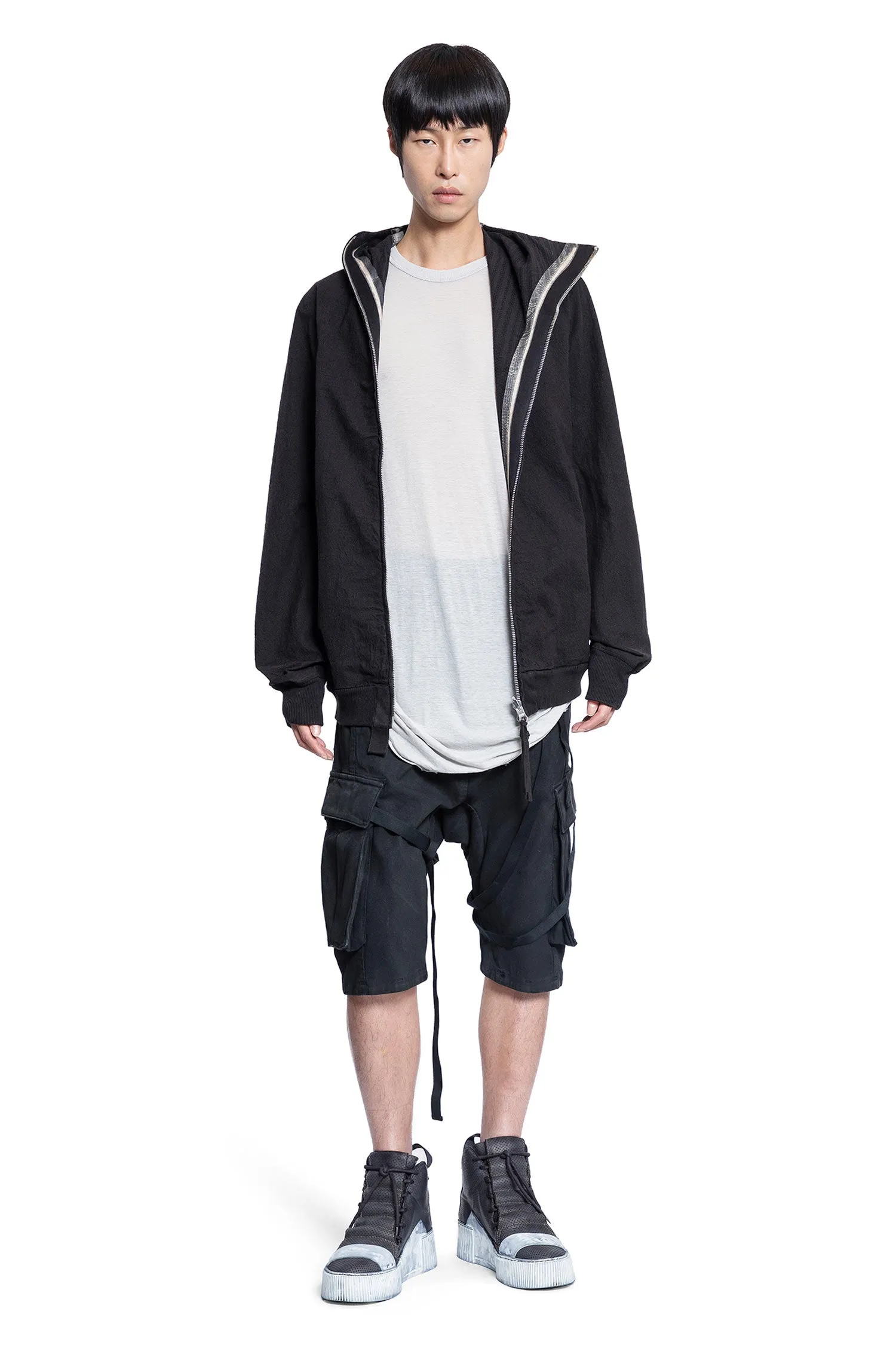 BORIS BIDJAN SABERI MAN BLACK SHORTS & SKIRTS