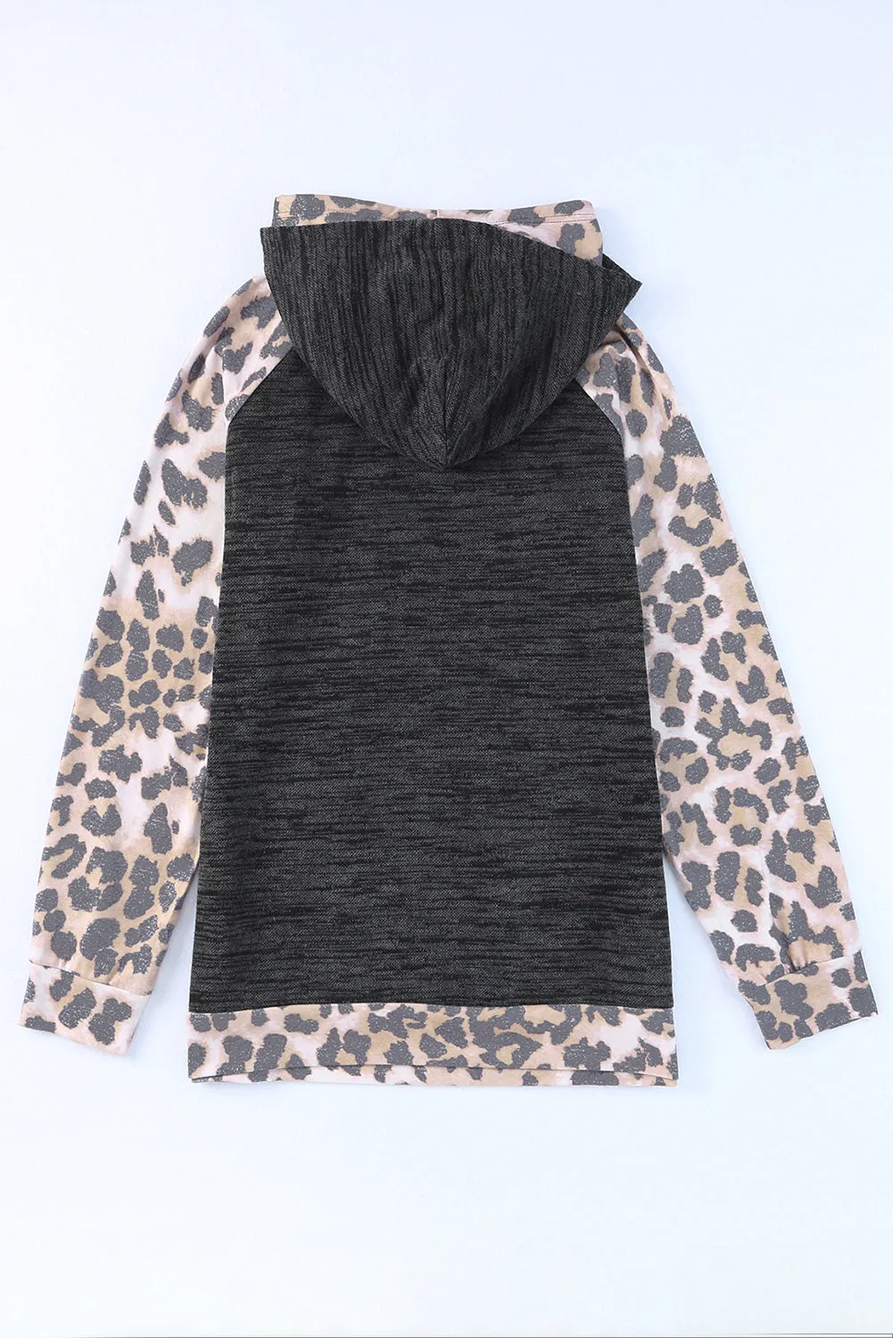 Brushed Leopard Contrast Hoodie