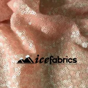 Buy All Over Blush Mesh Glitz Mini Sequins Fabric