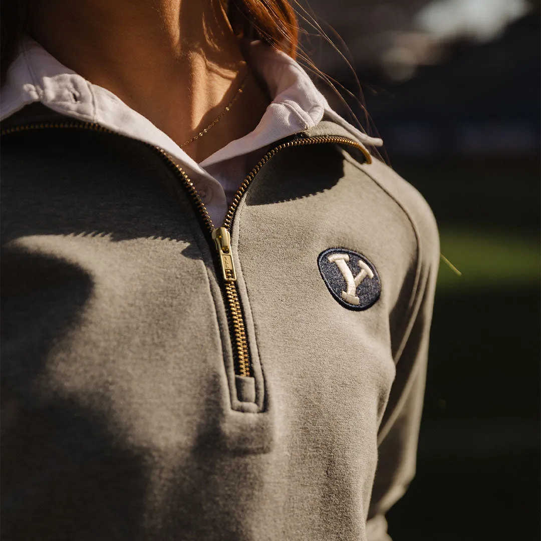 BYU Oxford Zip-Up, Heather Grey