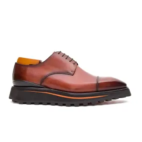 Calf leather dress three quarters derby shoes