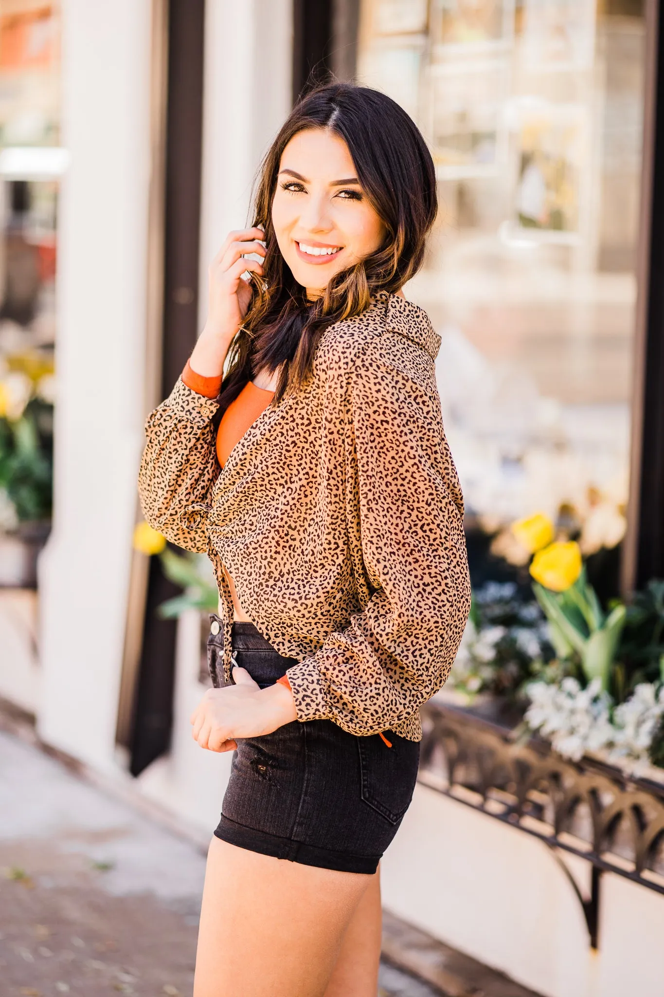 Carmen Leopard Print Top