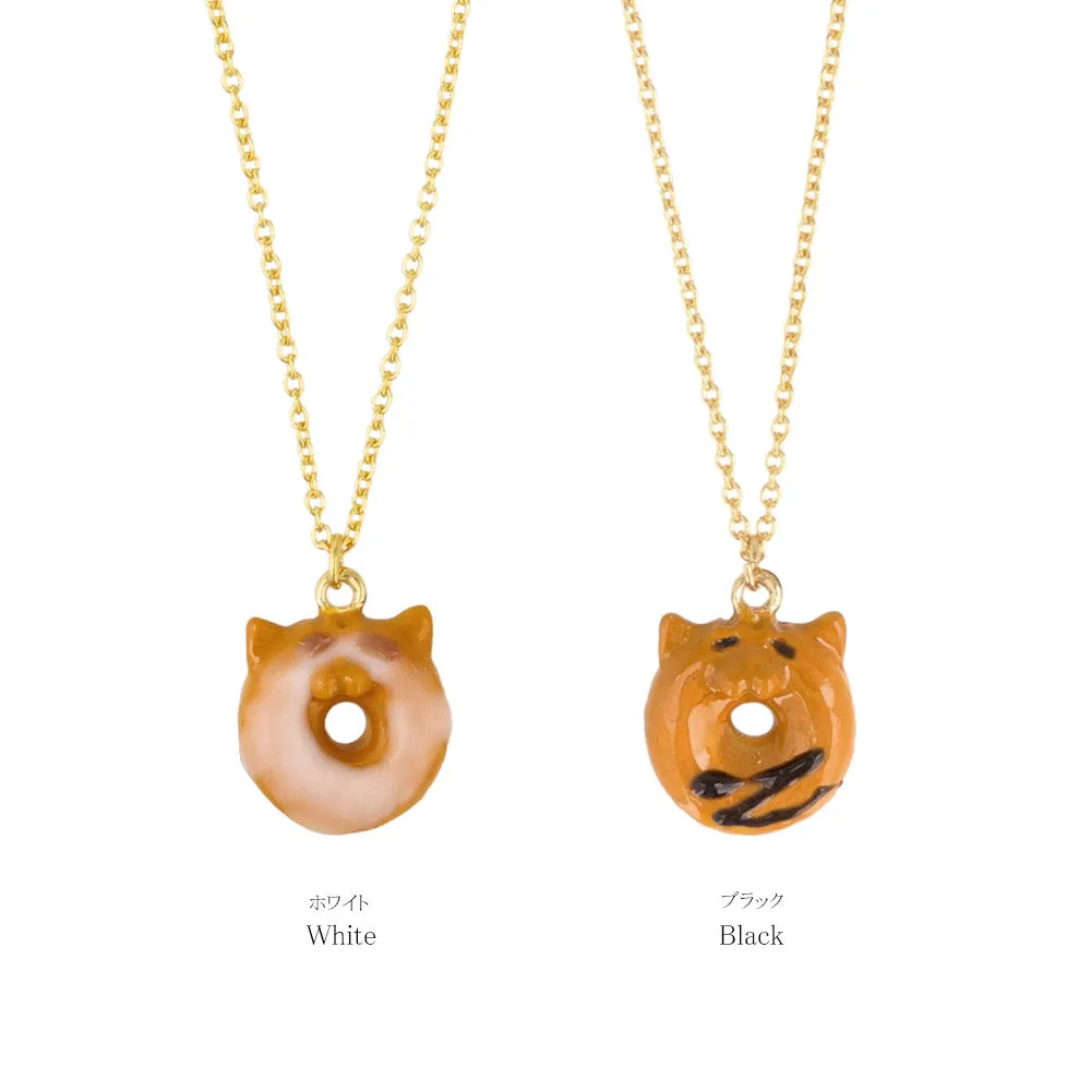 Cat Doughnut Pendant Necklace