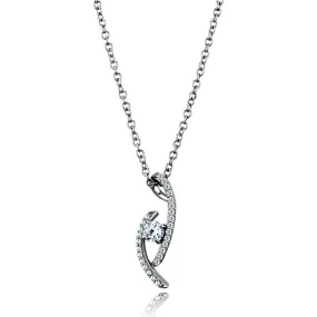 Chain Necklace Pendant TS515 - Rhodium 925 Sterling Silver