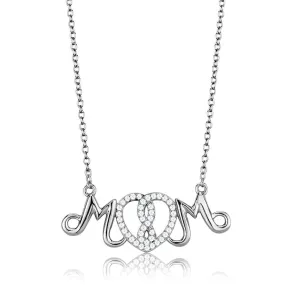 Chain Necklace Pendant TS571 - Rhodium 925 Sterling Silver