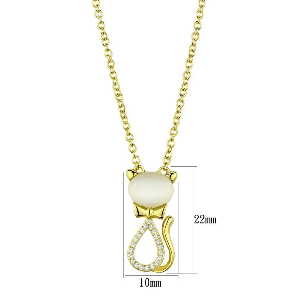 Chain Necklace Pendant Women's Chain - TS409 - Gold 925