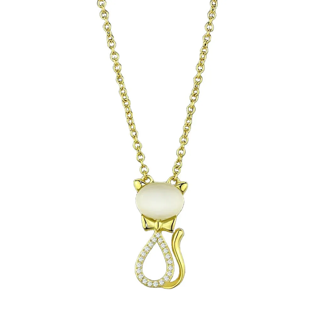 Chain Necklace Pendant Women's Chain - TS409 - Gold 925