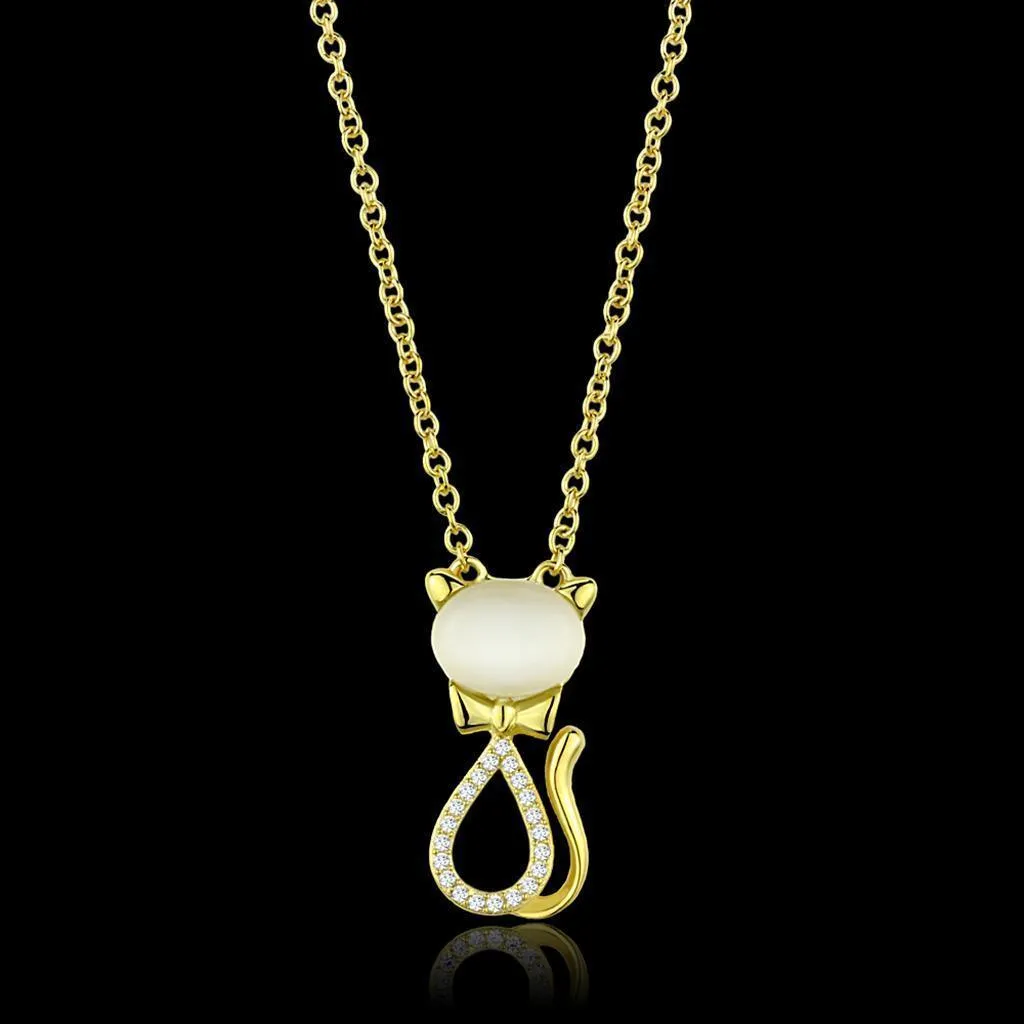 Chain Necklace Pendant Women's Chain - TS409 - Gold 925