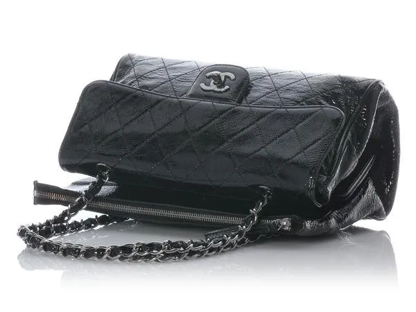 Chanel Black Patent Ritz Shoulder Bag