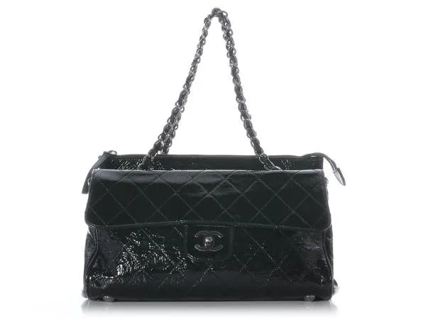 Chanel Black Patent Ritz Shoulder Bag