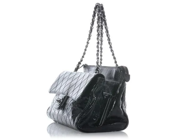 Chanel Black Patent Ritz Shoulder Bag