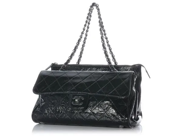 Chanel Black Patent Ritz Shoulder Bag