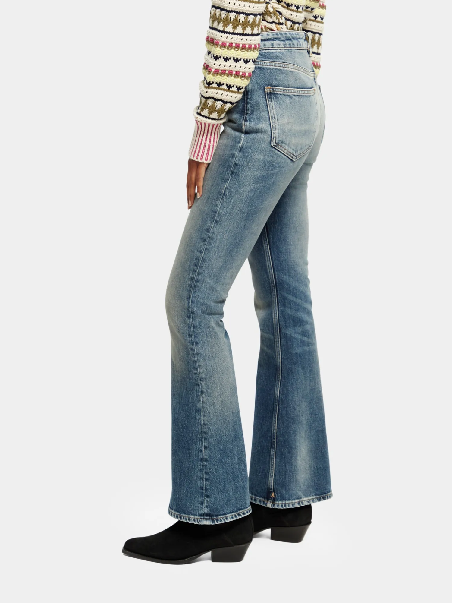 Charm high-rise classic flared jeans