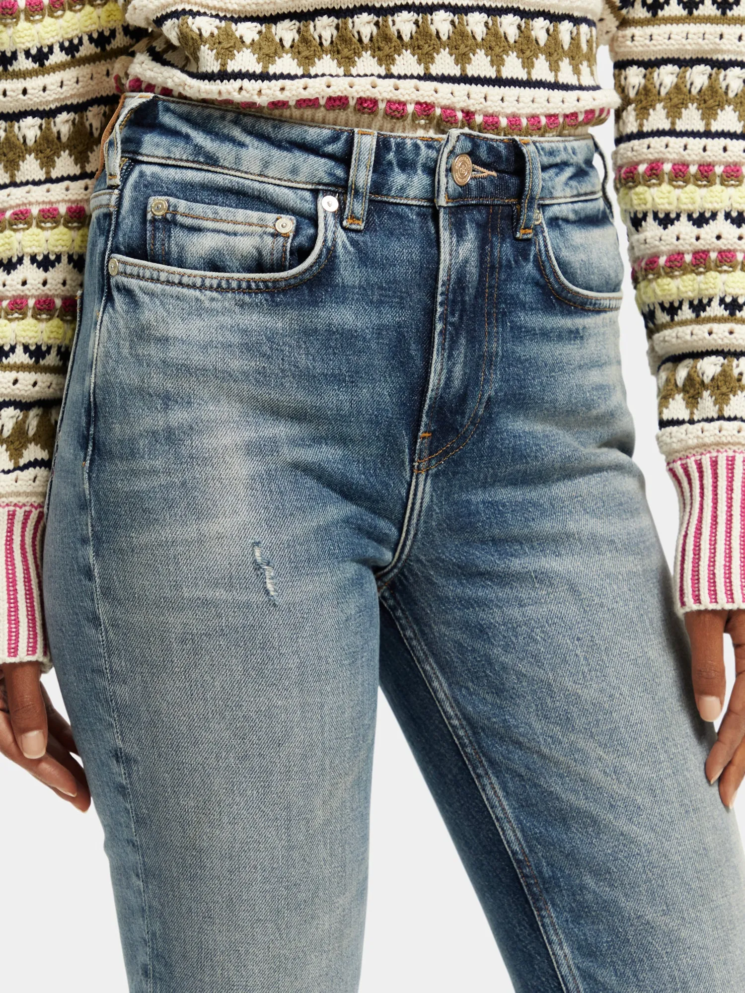 Charm high-rise classic flared jeans