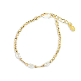 Cherished Moments - Gold-Plated Bracelet Freshwater Pearls