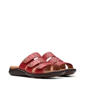 Clarks Women's Kitly Walk Slide Sandal (Cherry Red)