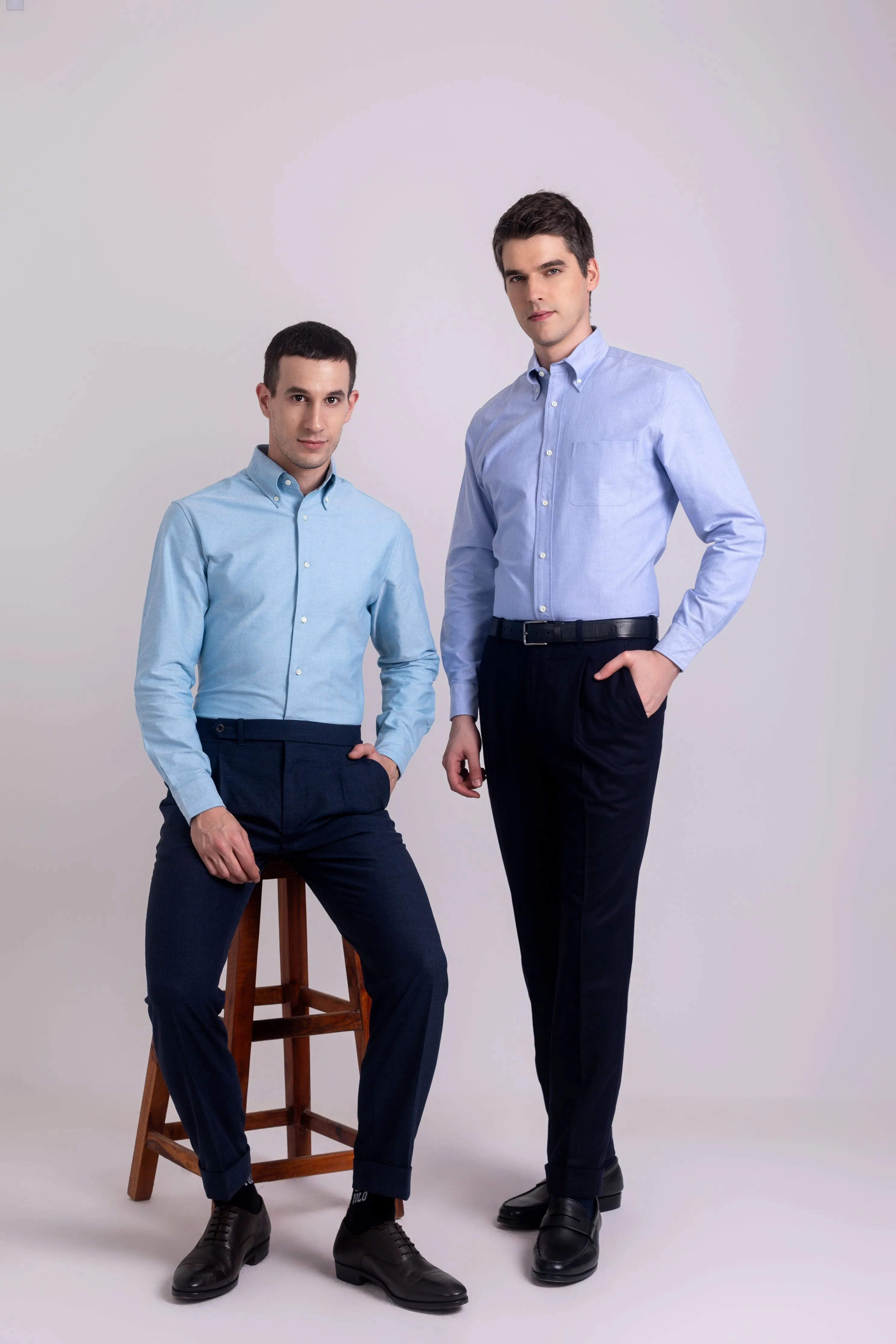 Classic Aqua Blue Oxford Shirt