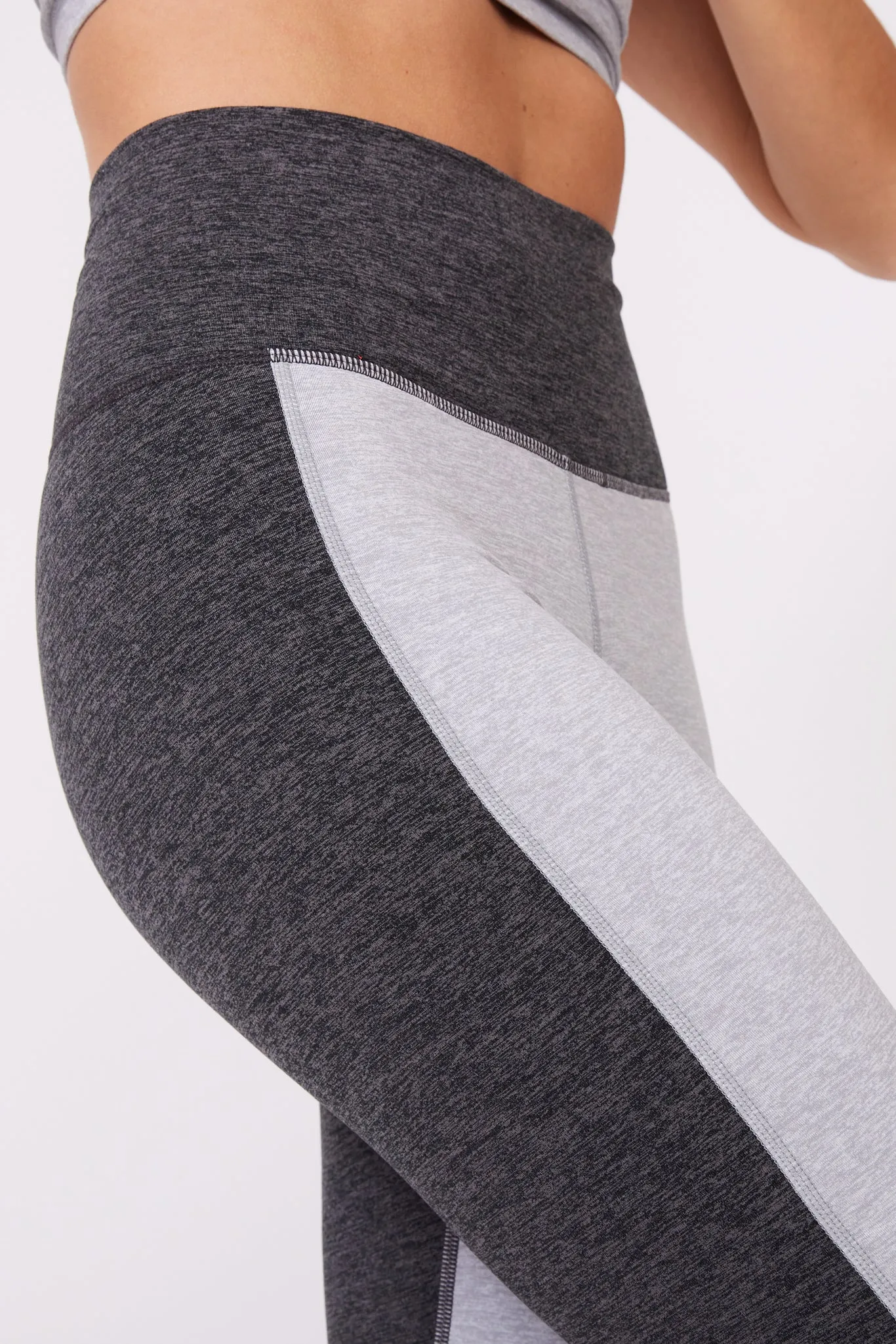 Colorblock TLC Leggings in Collegiate Gray and Dark Heathered Gray