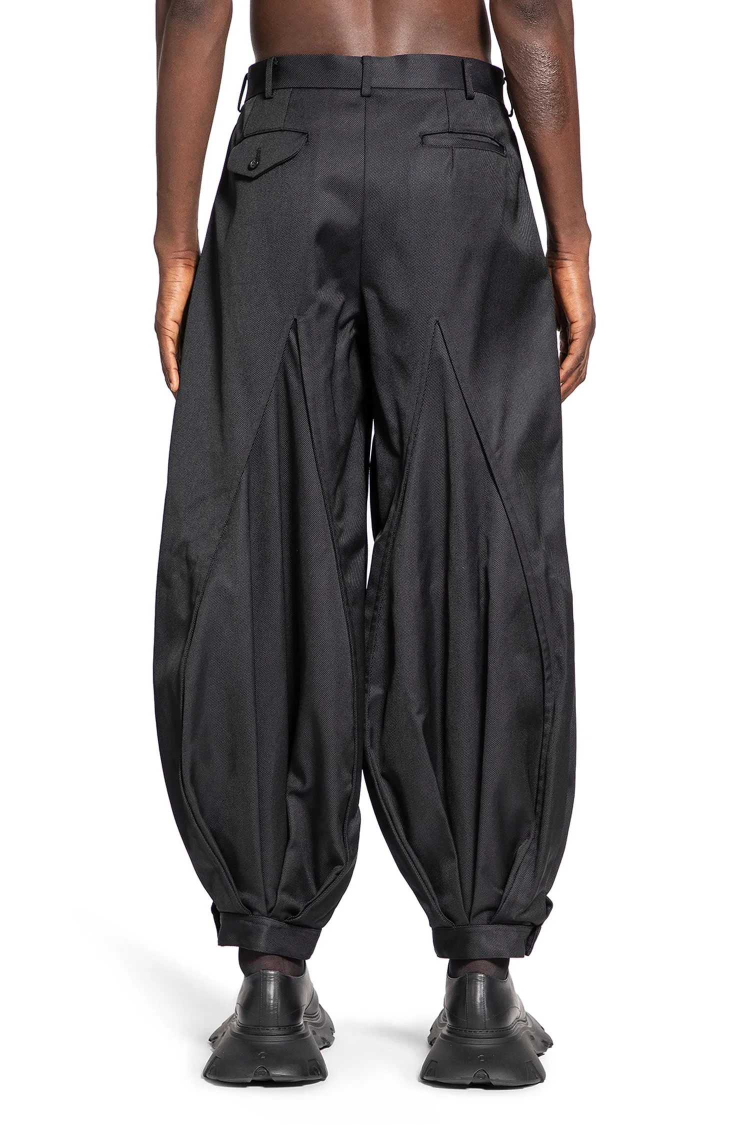 COMME DES GARCONS HOMME PLUS MAN BLACK TROUSERS