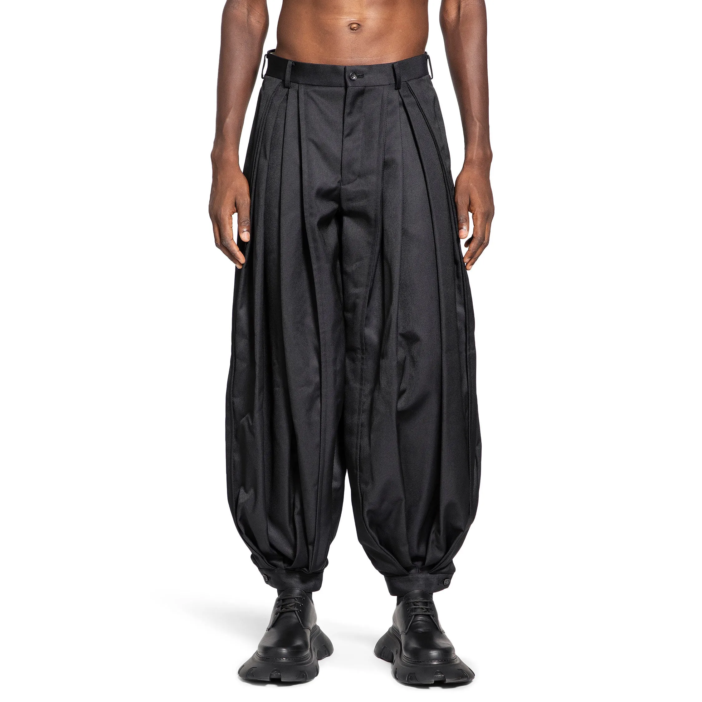 COMME DES GARCONS HOMME PLUS MAN BLACK TROUSERS