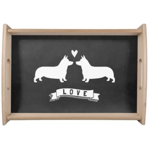 Corgi Love Large Serving Platter