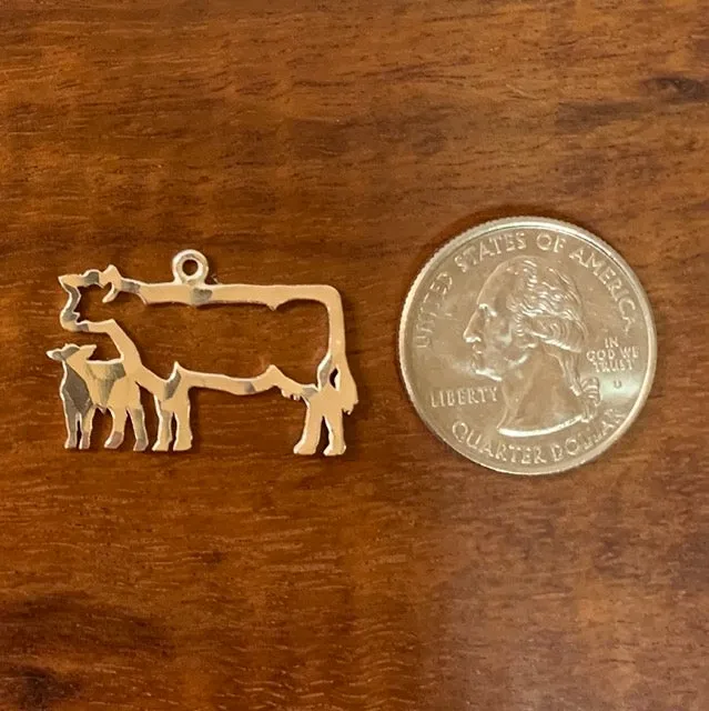 Cow And Calf Charm