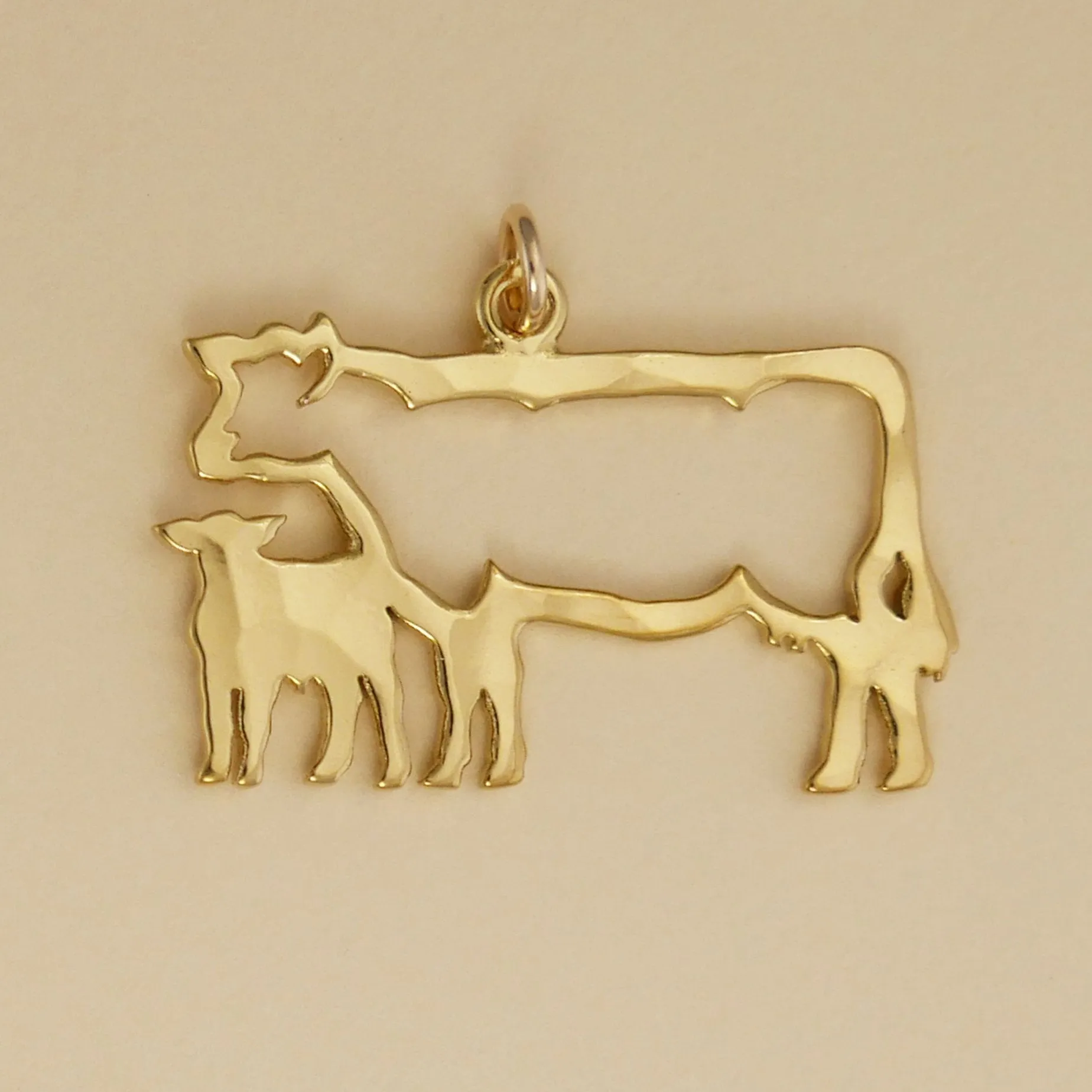 Cow And Calf Charm