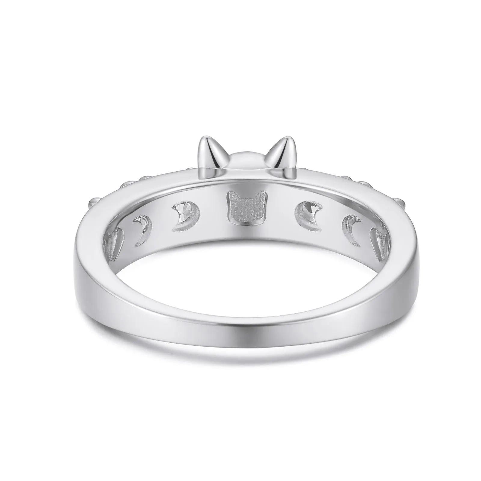 Cynthia x Love by the Moon - Silver Cat Ring